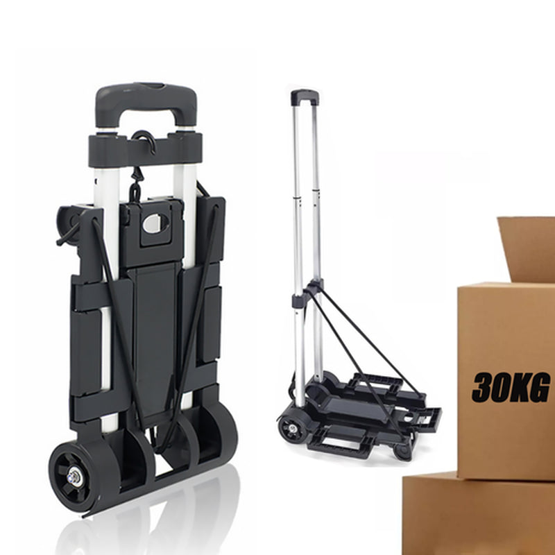 Portable Aluminum Folding Hand Truck Dolly Two-Wheel Luggage Cart Max 70Lbs