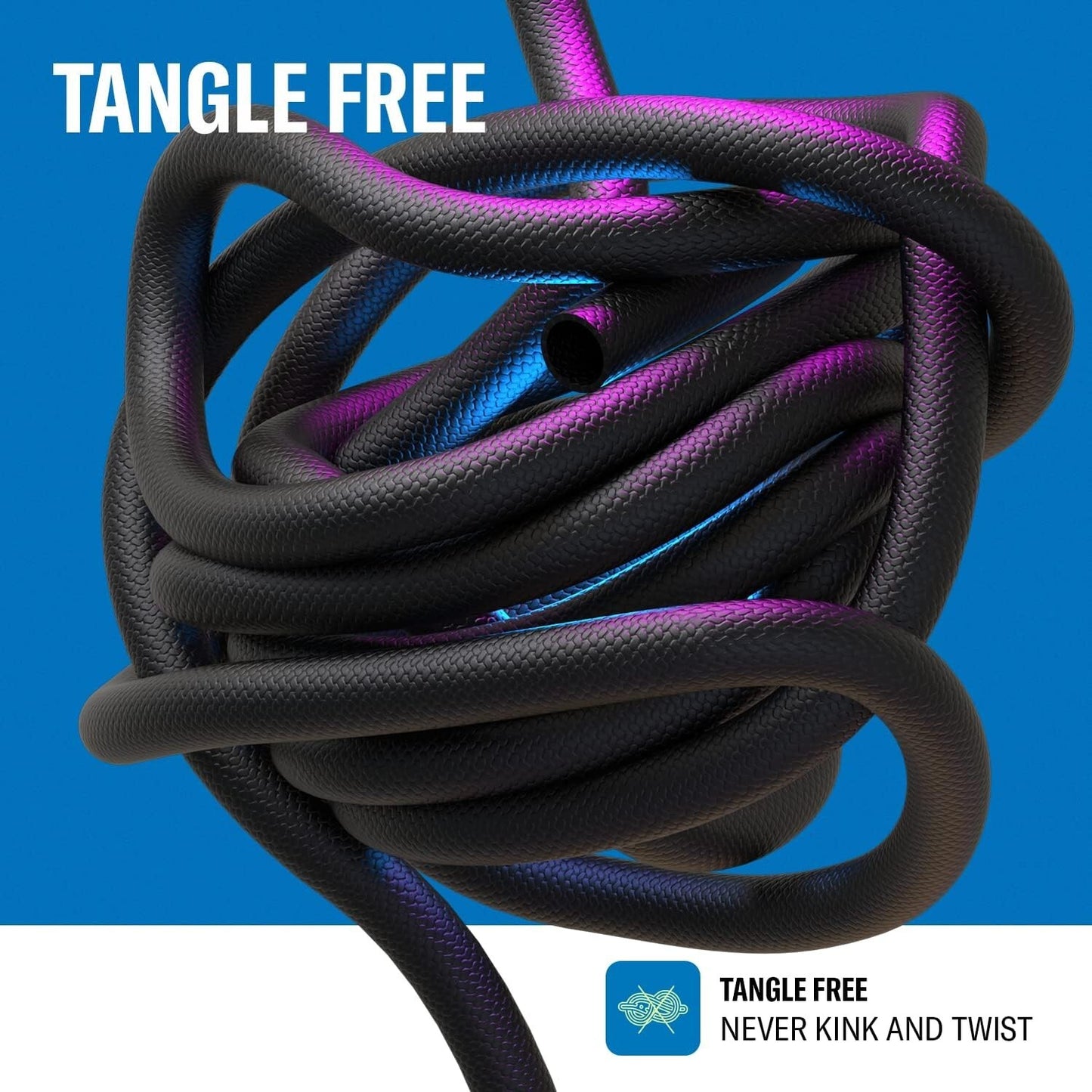 50FT Garden Hose with Sprayer Custom Length No Kink Leakproof Sprayer