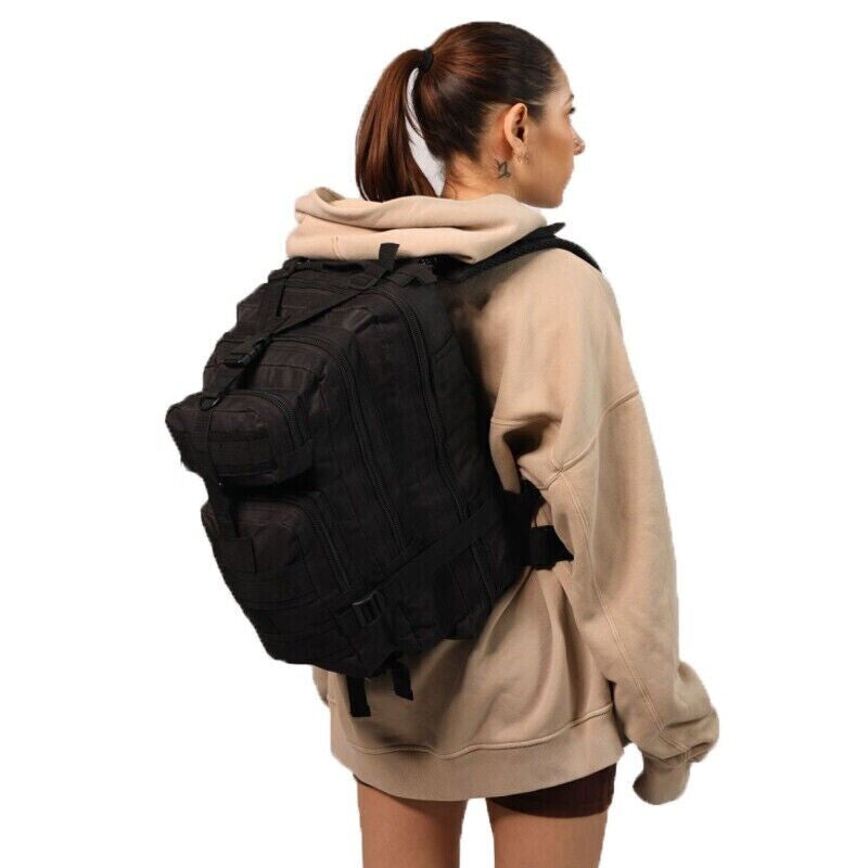 30L Military Tactical Backpack – Durable Black Rucksack for Camping, Hiking & Outdoor Adventures