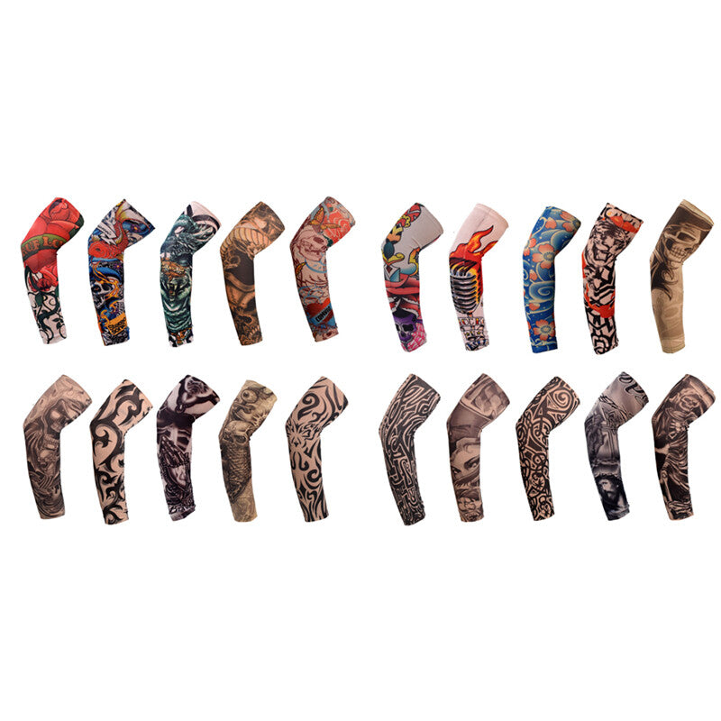 20PCS Tattoo Cooling Arm Sleeves Cover Unisex Sports Outdoor UV Sun Protection