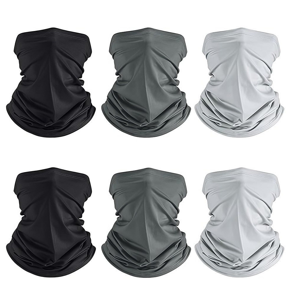 6Pcs Summer UV Protection Cooling Neck Gaiter Face Mask Scarf Breathable Bandana