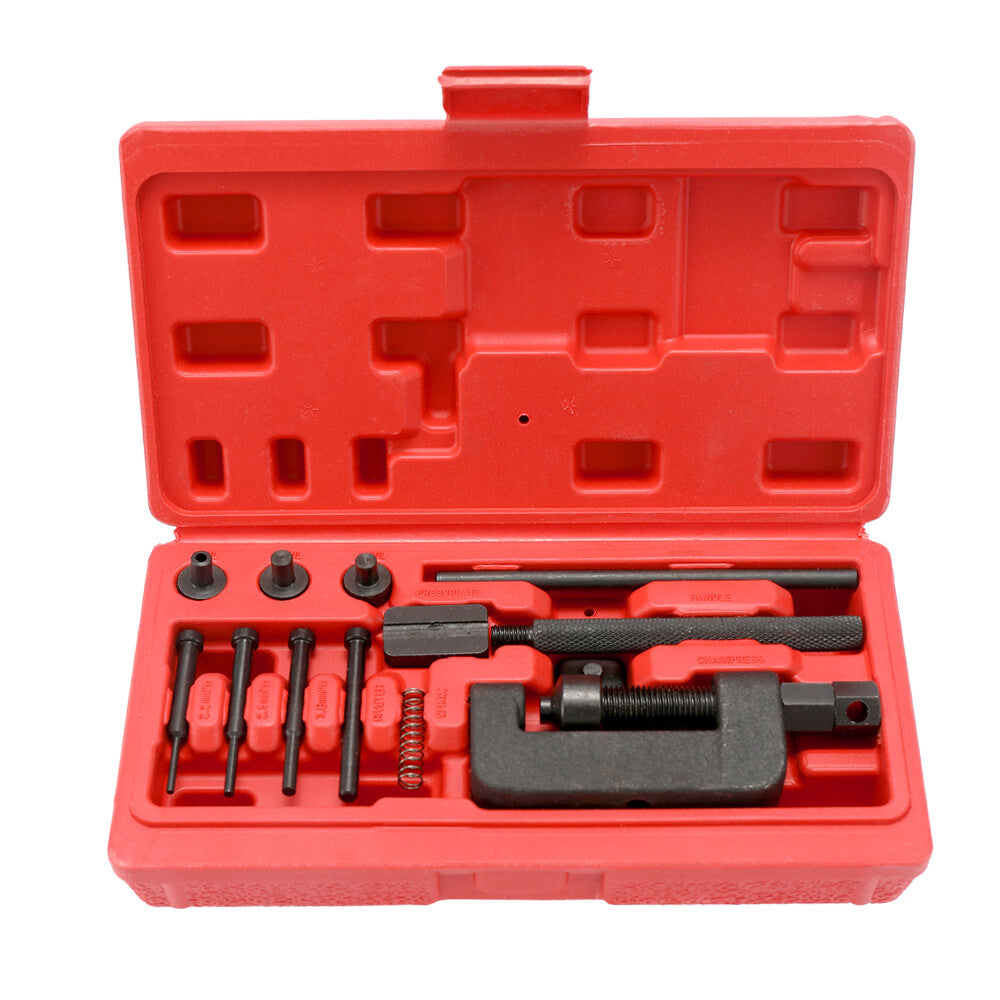 Motorcycle Bike Chain Breaker Splitter Link Riveter Universal Set Riveting Tool