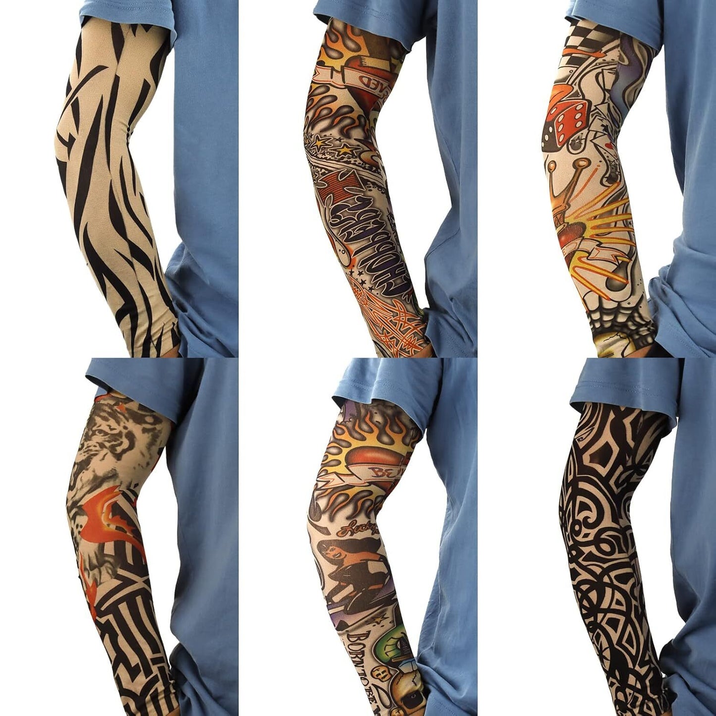 10PCS Tattoo Cooling Arm Sleeves Cover Outdoor Sport Summer UV Sun Protection