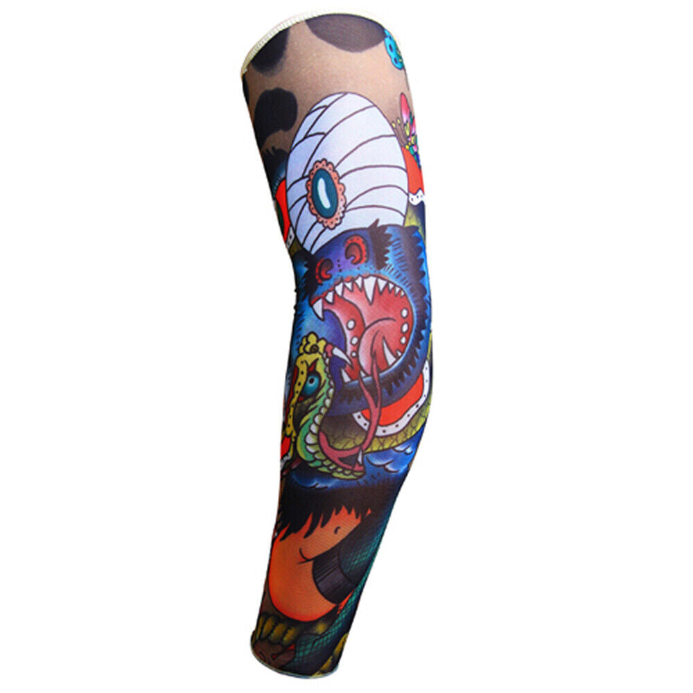 10Pcs Tattoos Cooling Arm Sleeves Cover Basketball Golf Sport UV Sun Protection