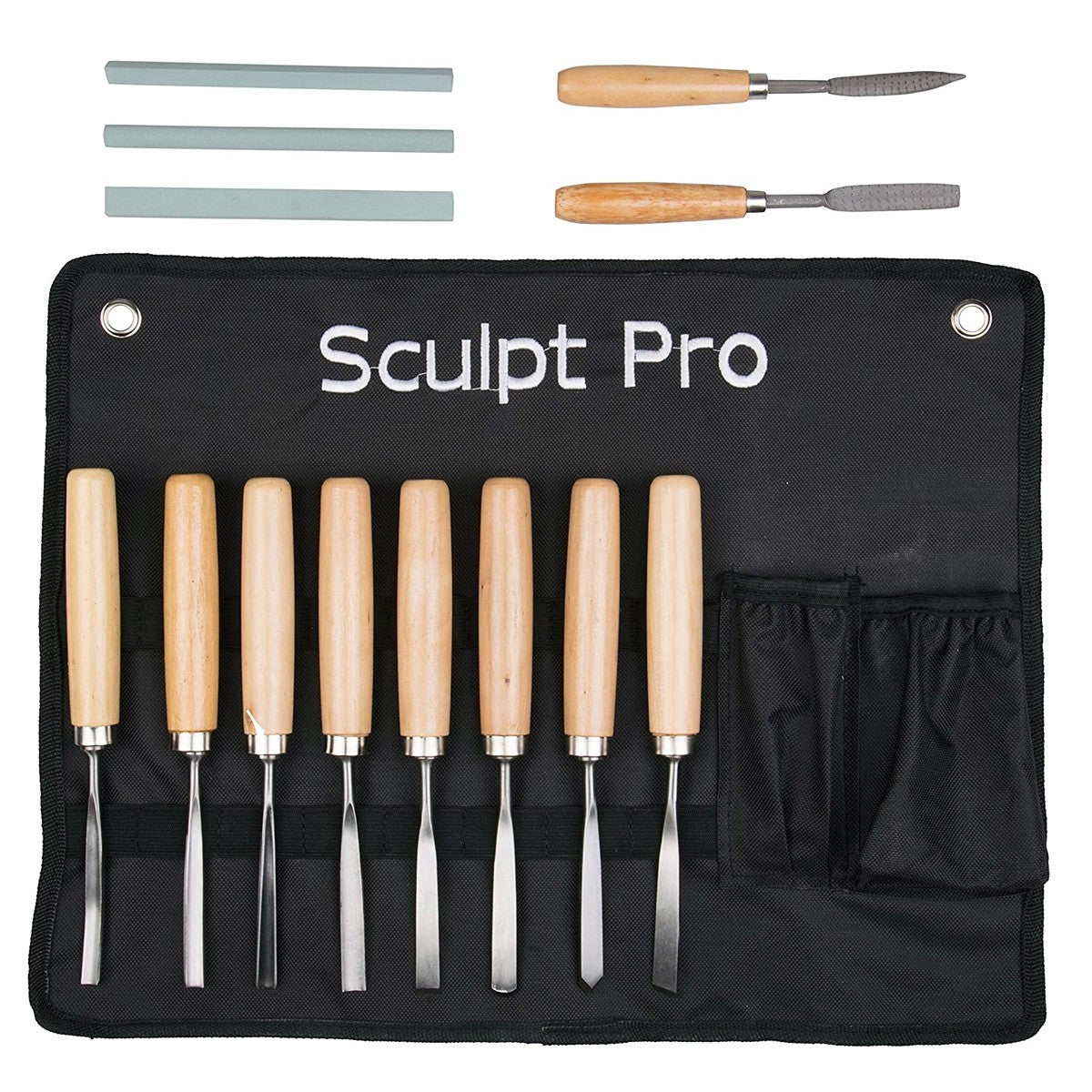12 Pieces Hand Wood Chisel Set Carving Kit Professional Beginners Woodworking