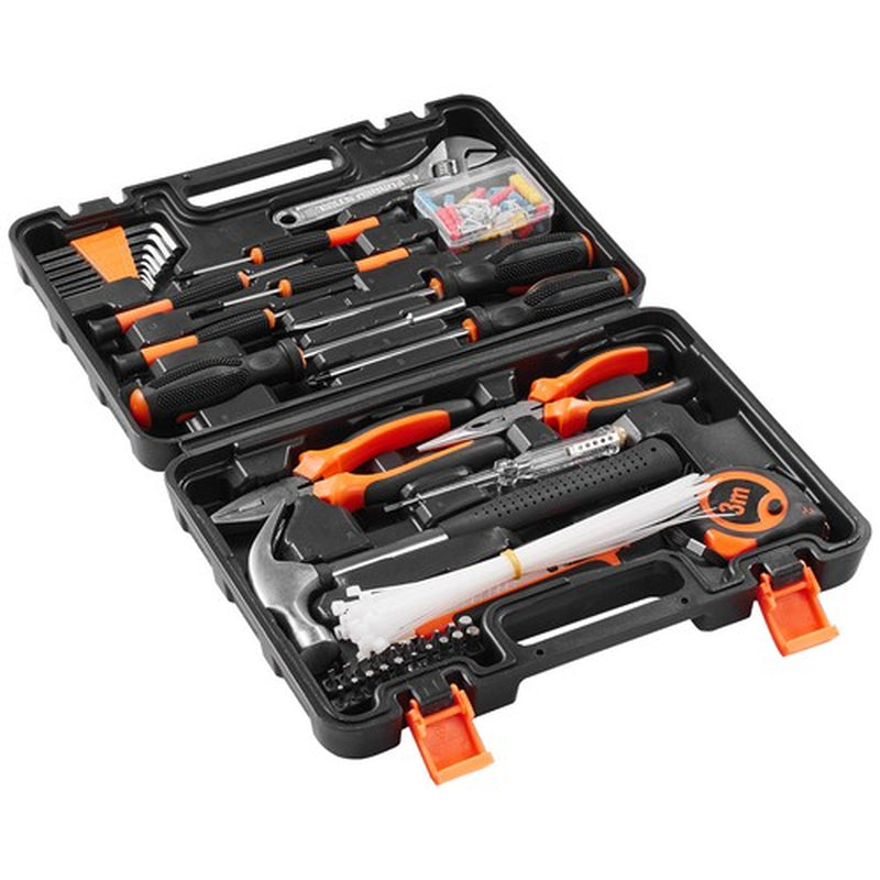 132 Pieces Tool Kit General Household Hand Tool Set with Portable Tool Case
