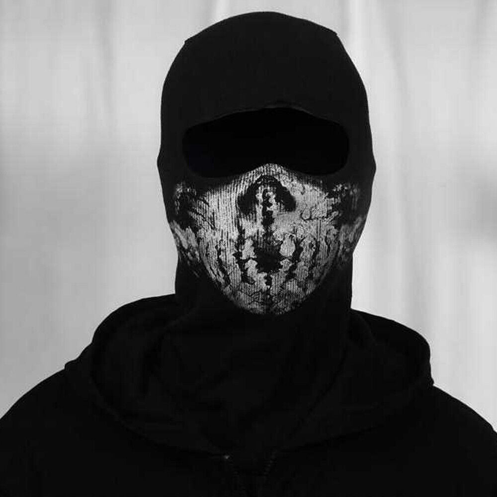 Motorcycle Game Balaclava Hood Ghost Skull Full Face Cover CS Halloween Mask