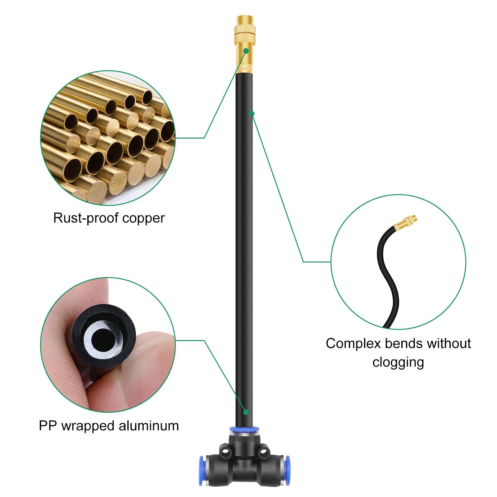 DIY Flexible Misting Kit – Garden Cooling & Irrigation Spray System for Patio & Plants
