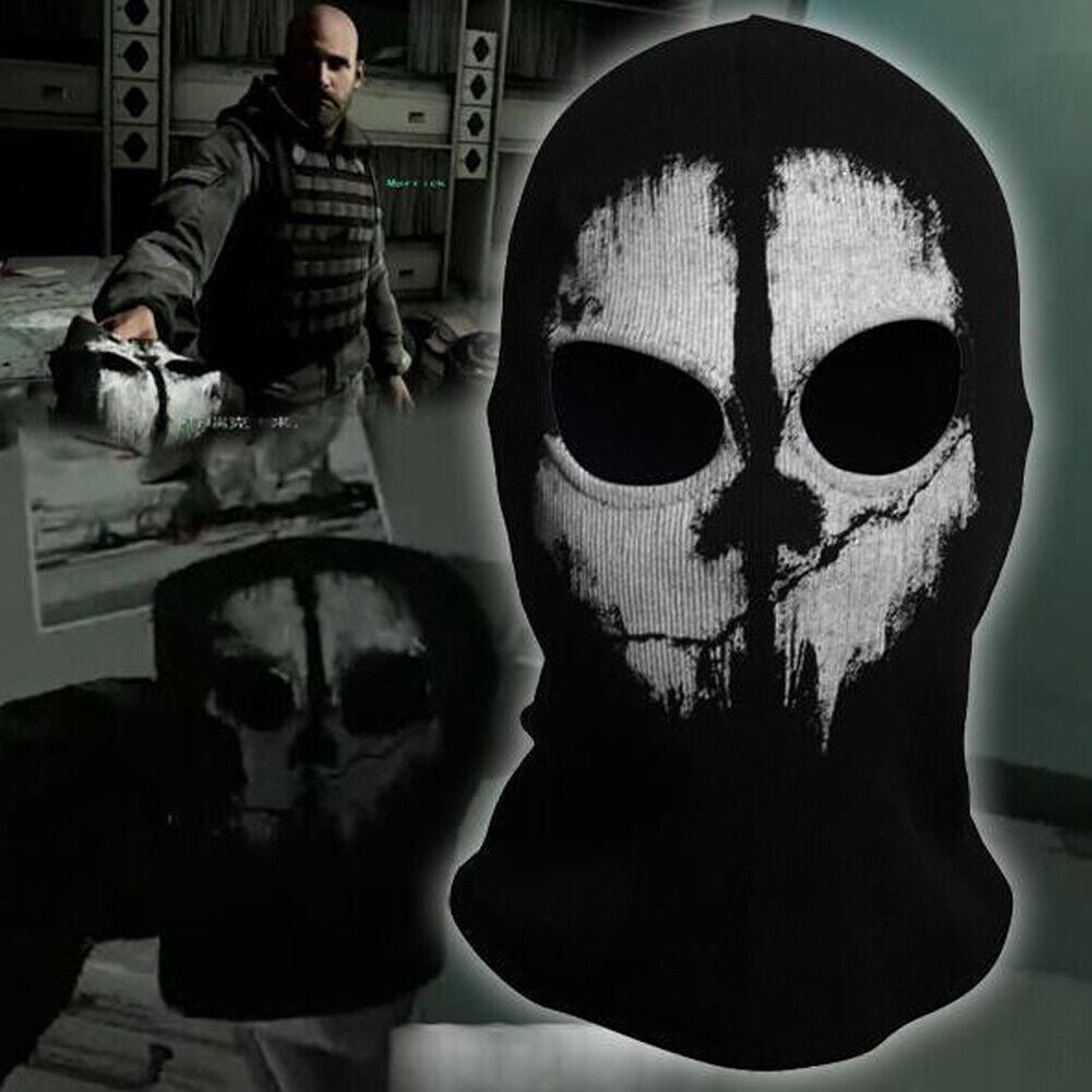 Motorcycle Game Balaclava Hood Ghost Skull Full Face Cover CS Halloween Mask