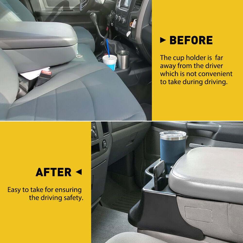 Center Console Cup Holder Matte Black Fit for 1999-2001 Dodge Ram 1500 2500 3500 