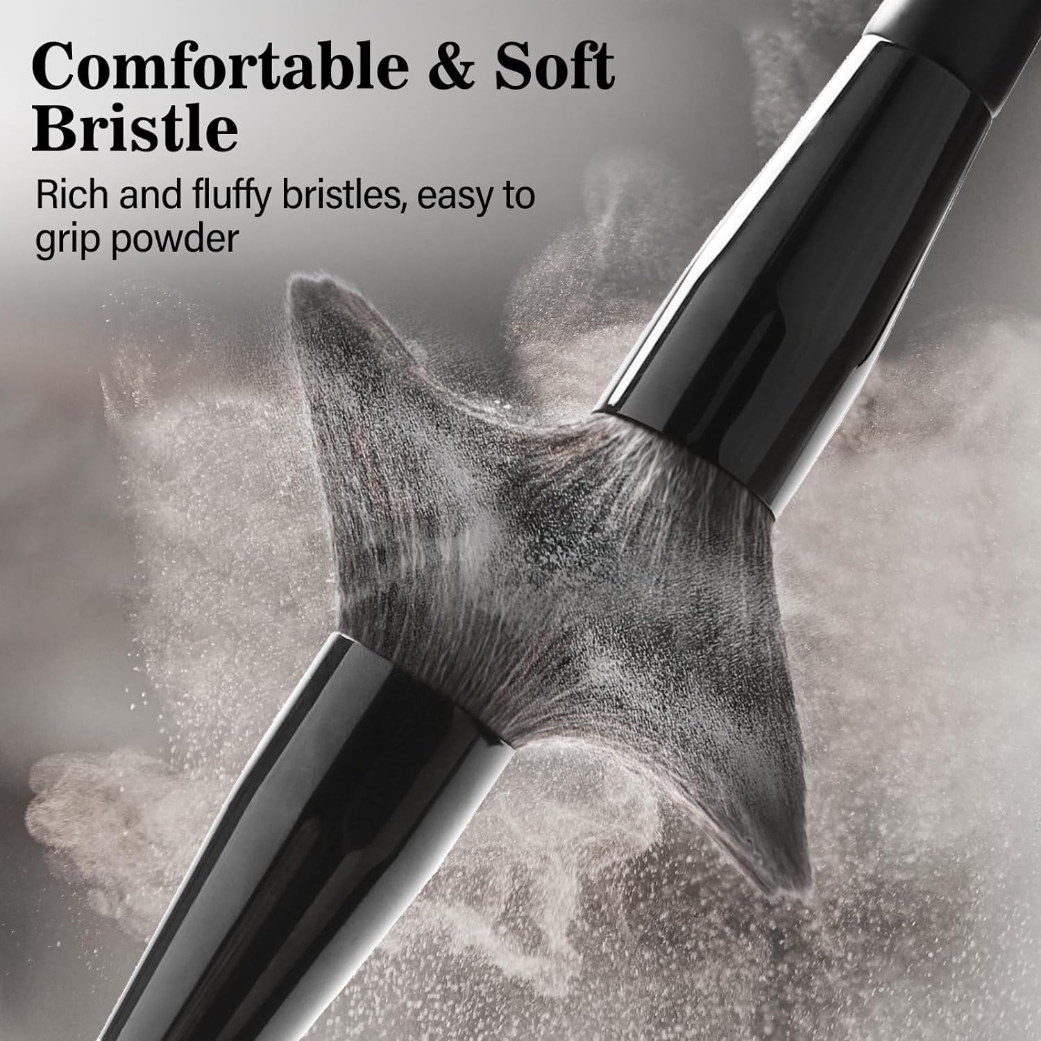 20PCs Professional Makeup Brush Set Make Up Brushes Kit with Travel Case & 2 Powder Puff-Black