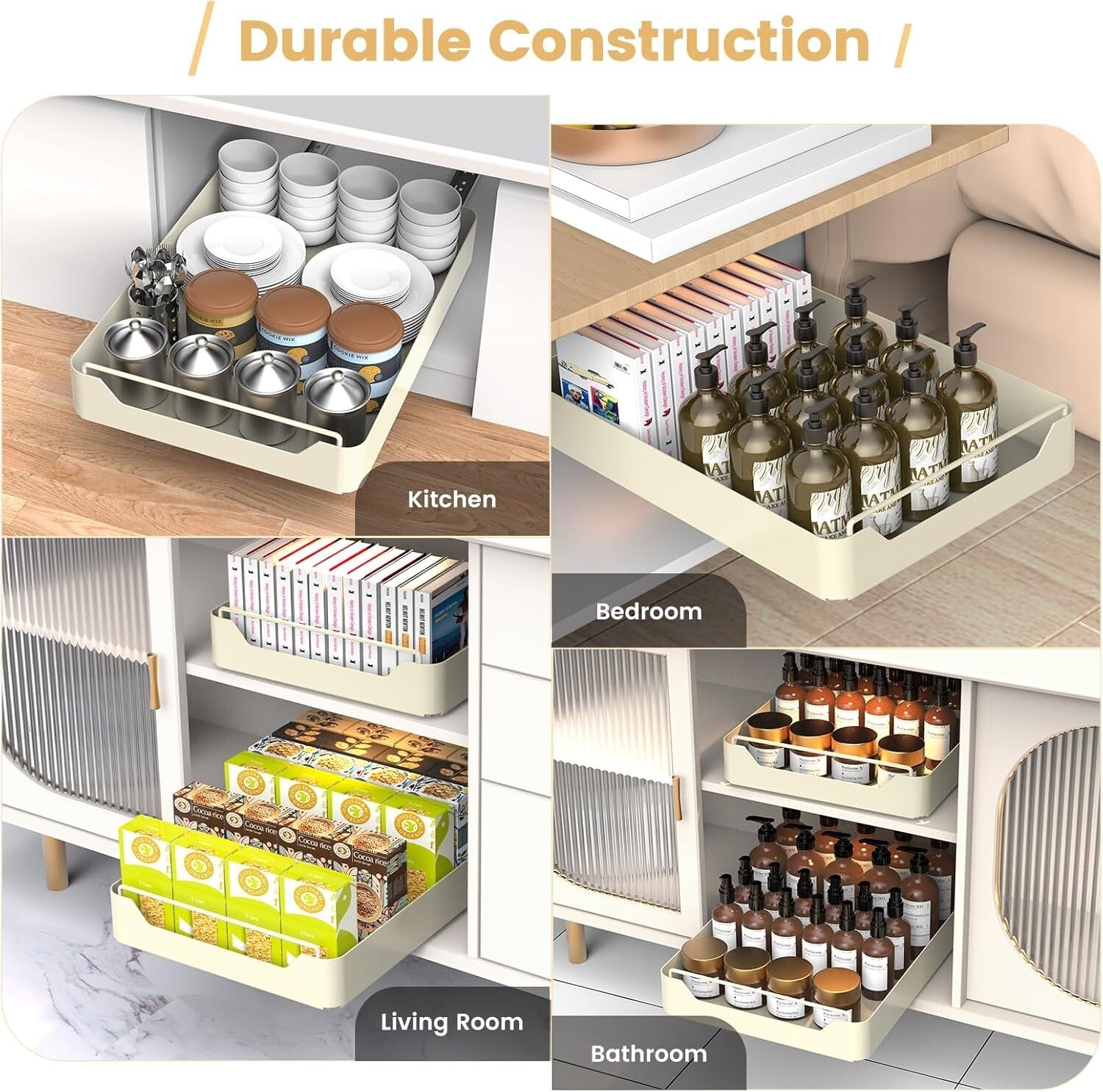 Pull Out Cabinet Organizer, Pull Out Drawers for Cabinets, Slide Out Drawers For