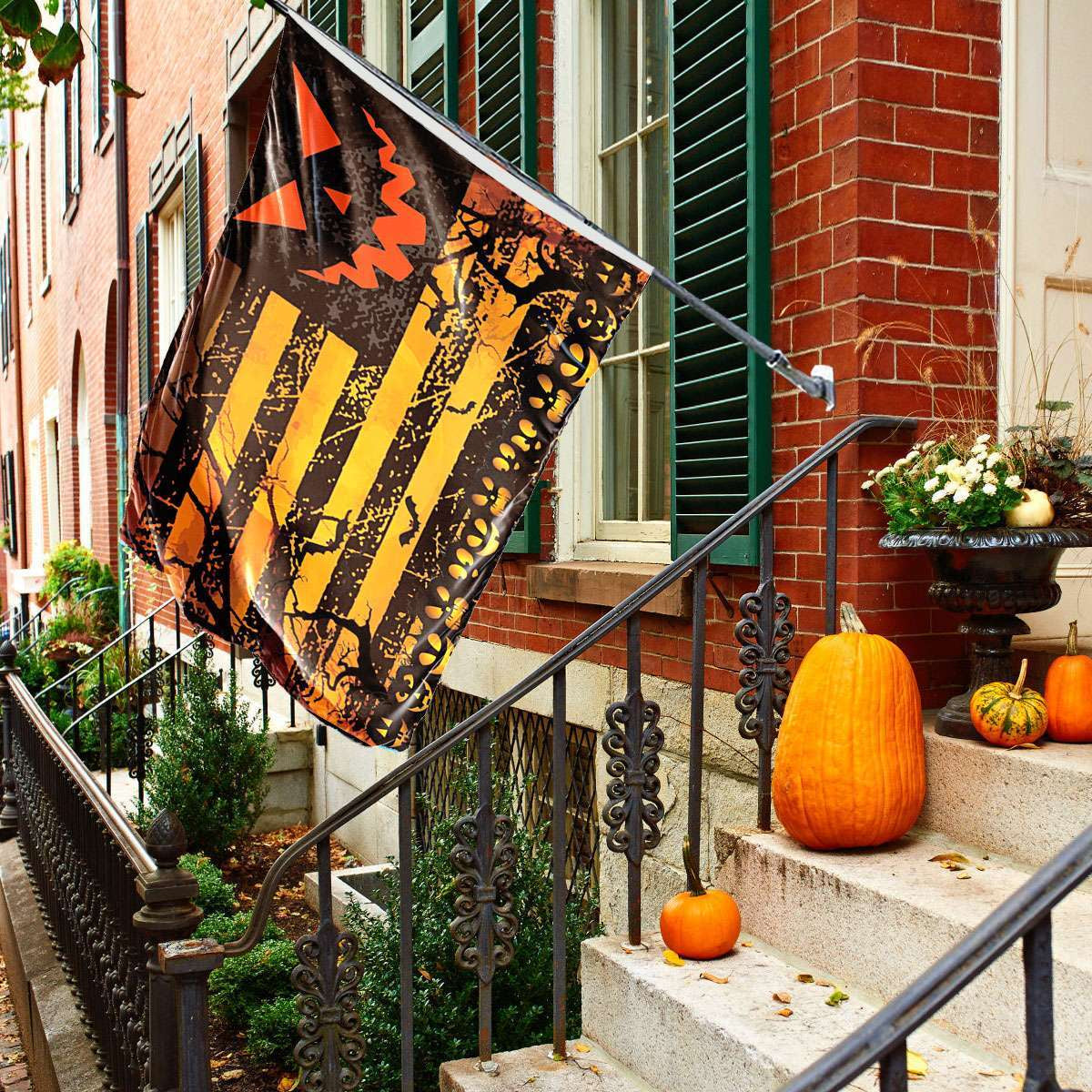 3X5 Ft Scary Halloween Flags American Pumpkin Flag, HALLOWEEN 3X5' FLAG BANNER