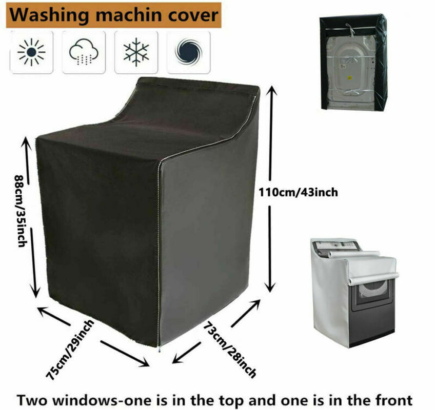 Washing Machine Top Dust Cover Laundry Washer/Dryer Protect Waterproof Dustproof