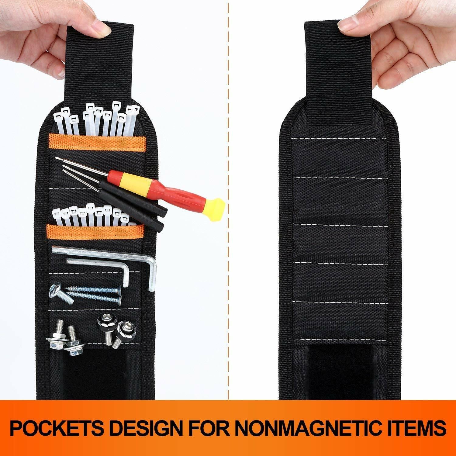 Magnetic Wristband Strong Magnets for Holding Wrench Screw Nail Bit DIY Handyman