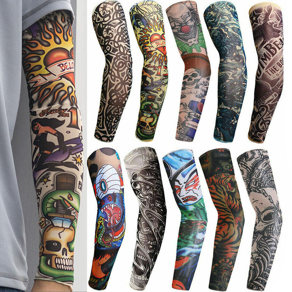 10PCS Tattoo Cooling Arm Sleeves Cover Outdoor Sport Summer UV Sun Protection