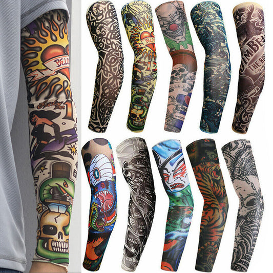 10PCS Tattoo Cooling Arm Sleeves Cover Outdoor Sport Summer UV Sun Protection