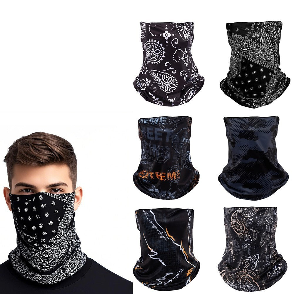 6 PCS UV Protection Cooling Neck Gaiter Face Mask Scarf Windproof Bandana Cover