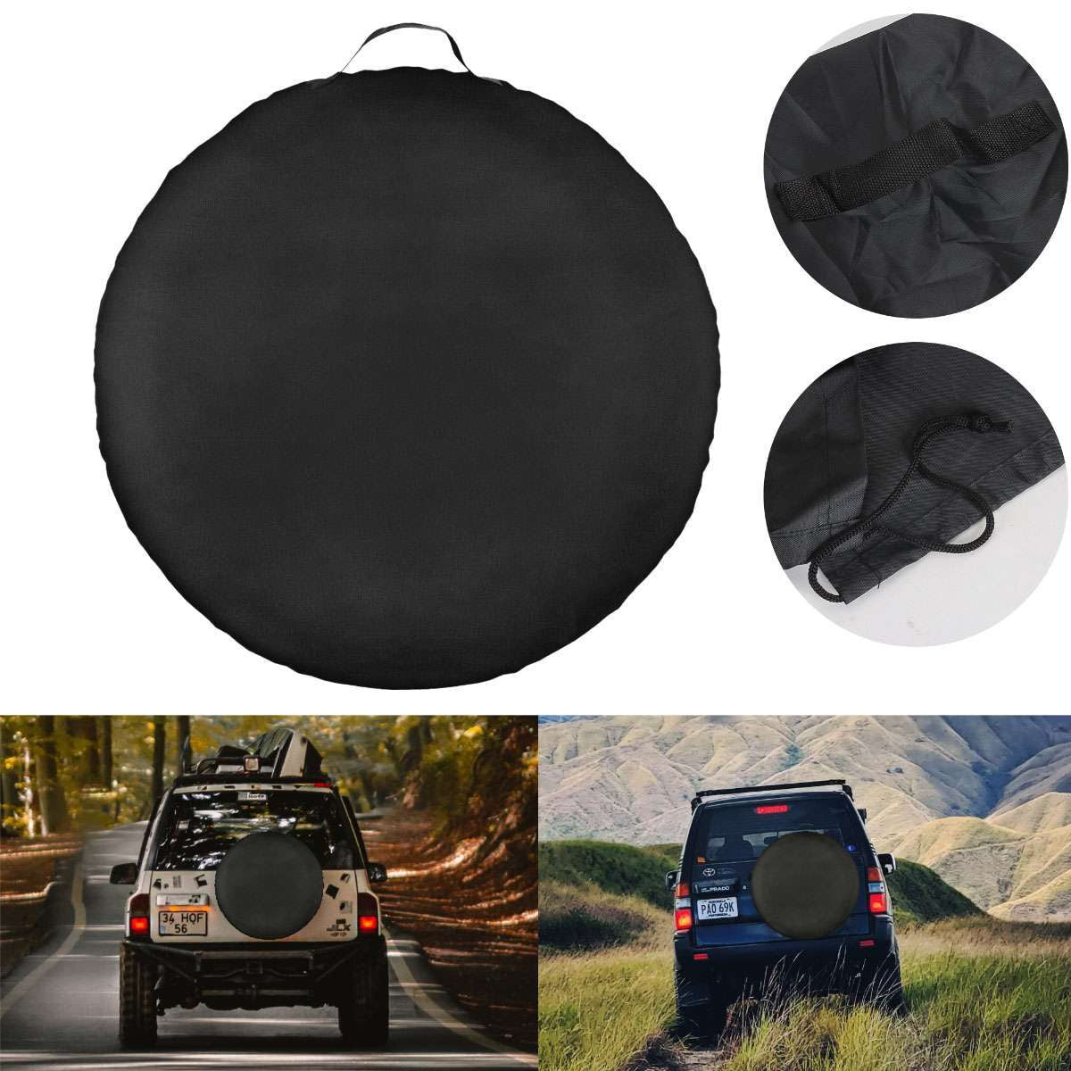Car/Van Spare Tyre Cover Tire Wheel Bag Storage Carry Waterproof Tire Protector