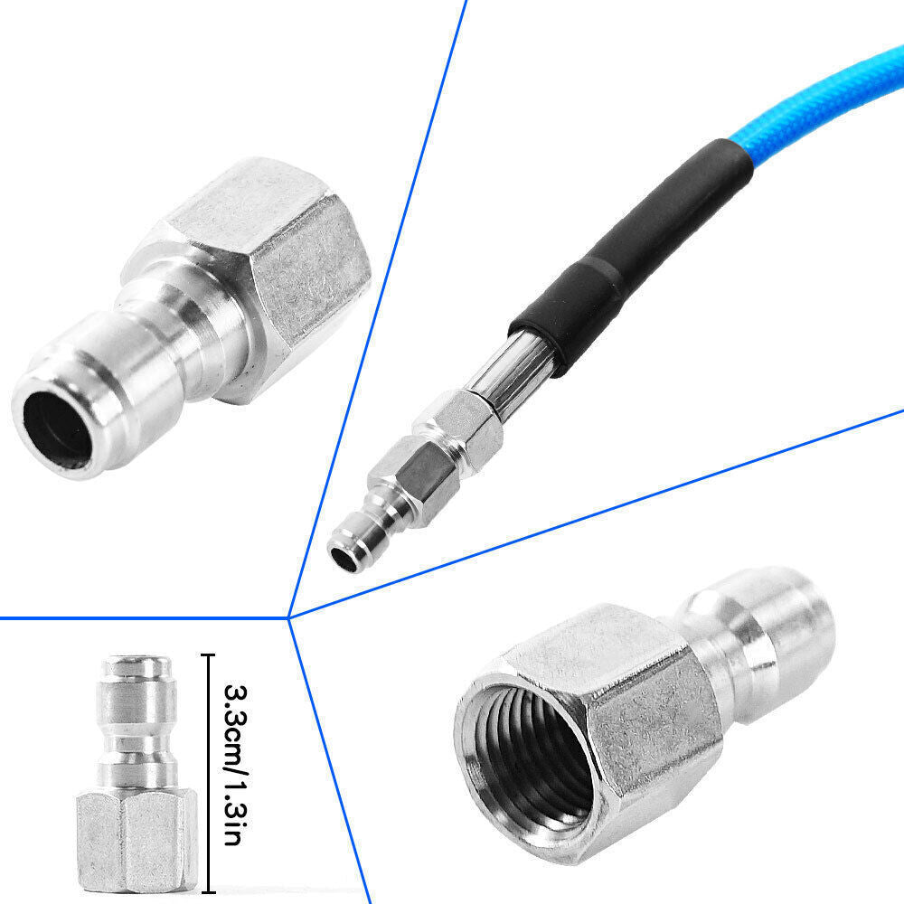 Sewer Jetter Kit for Pressure Washer Drain Cleaner Hose 50FT 1/4" M-NPT 5800PSI