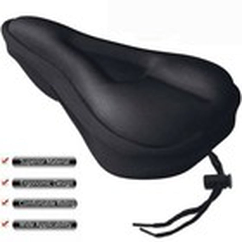 Bicycle Wide Seat Cover Gel Cushion Sporty Soft Padded for Mountain Bike Saddle