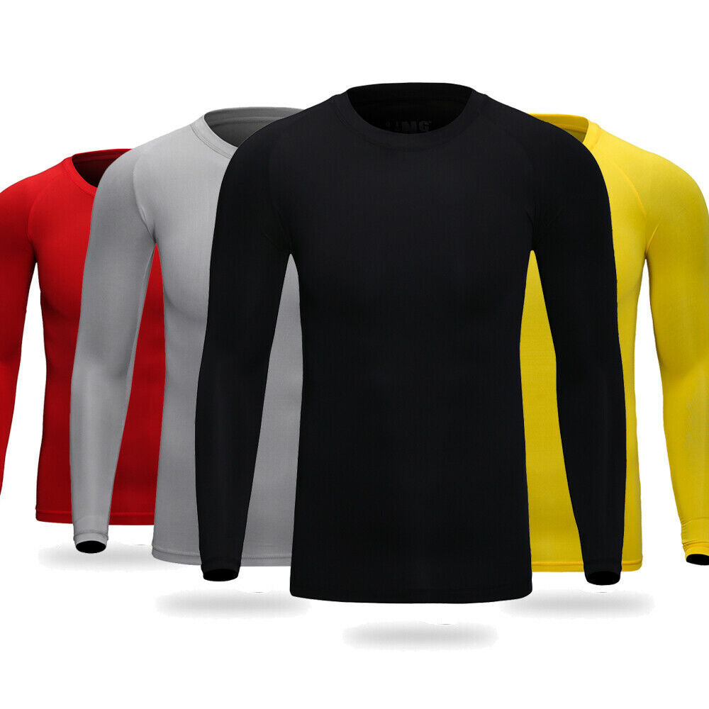 Mens Longsleeve Armour Base Layer Top Full Sleeve Gym Sports Shirt 