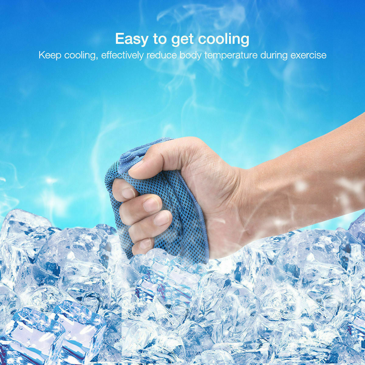 2PCS Cooling Towel – Instant Cooling, Lightweight & Reusable Cooling Towel Ice Towel Neck Wrap for Sports Running Jogging Gym Chilly