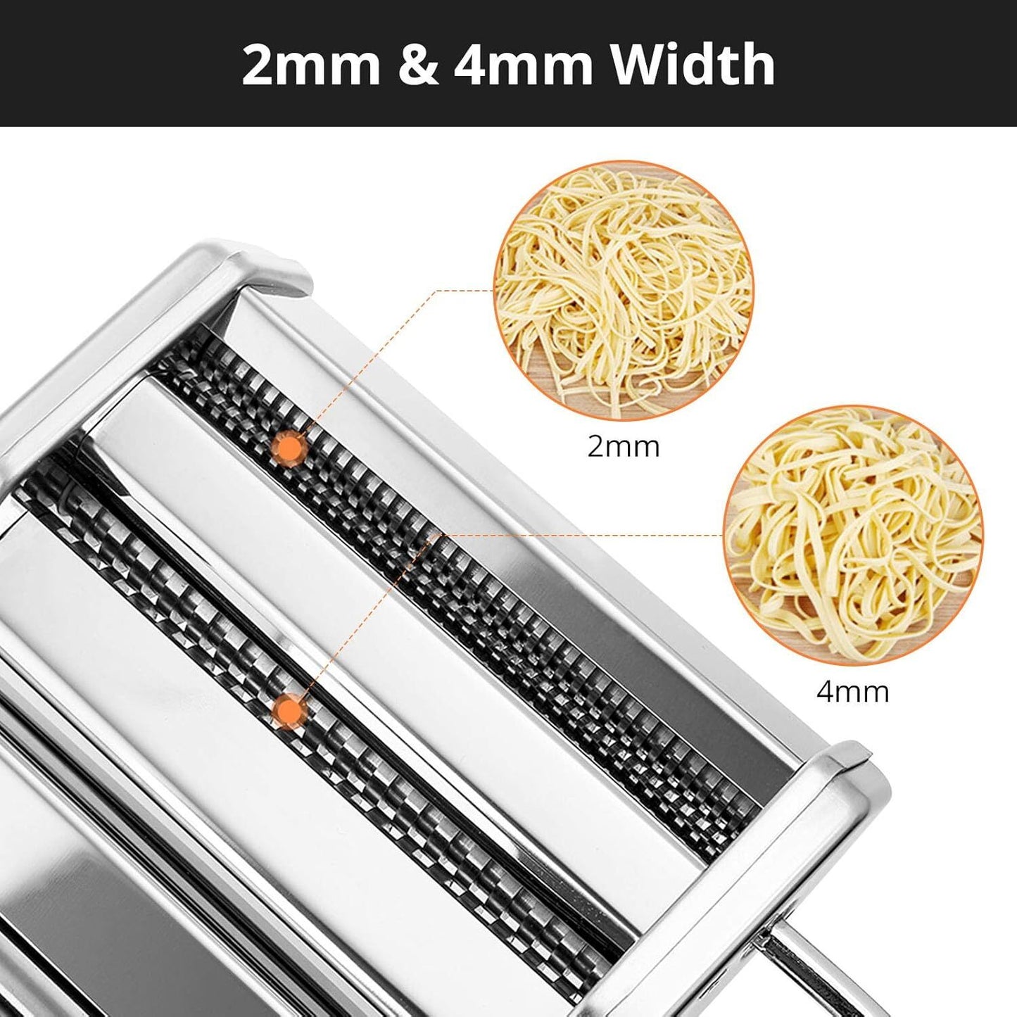 Homemade Pasta Maker Roller – Heavy-Duty Stainless Steel Machine for Spaghetti, Fettuccine & More