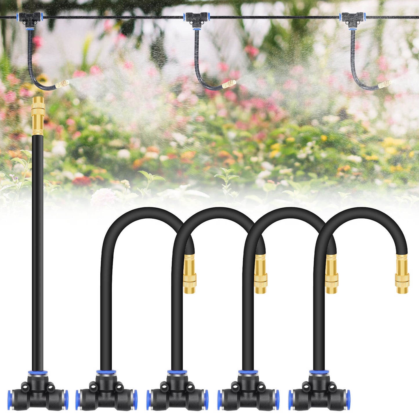 DIY Flexible Misting Kit – Garden Cooling & Irrigation Spray System for Patio & Plants