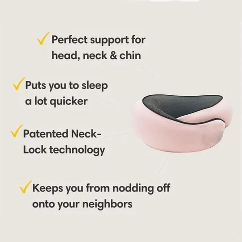 Neck Travel Pillow Memory Foam Neck Pillow Comfort Compact Ergonomic for Travel