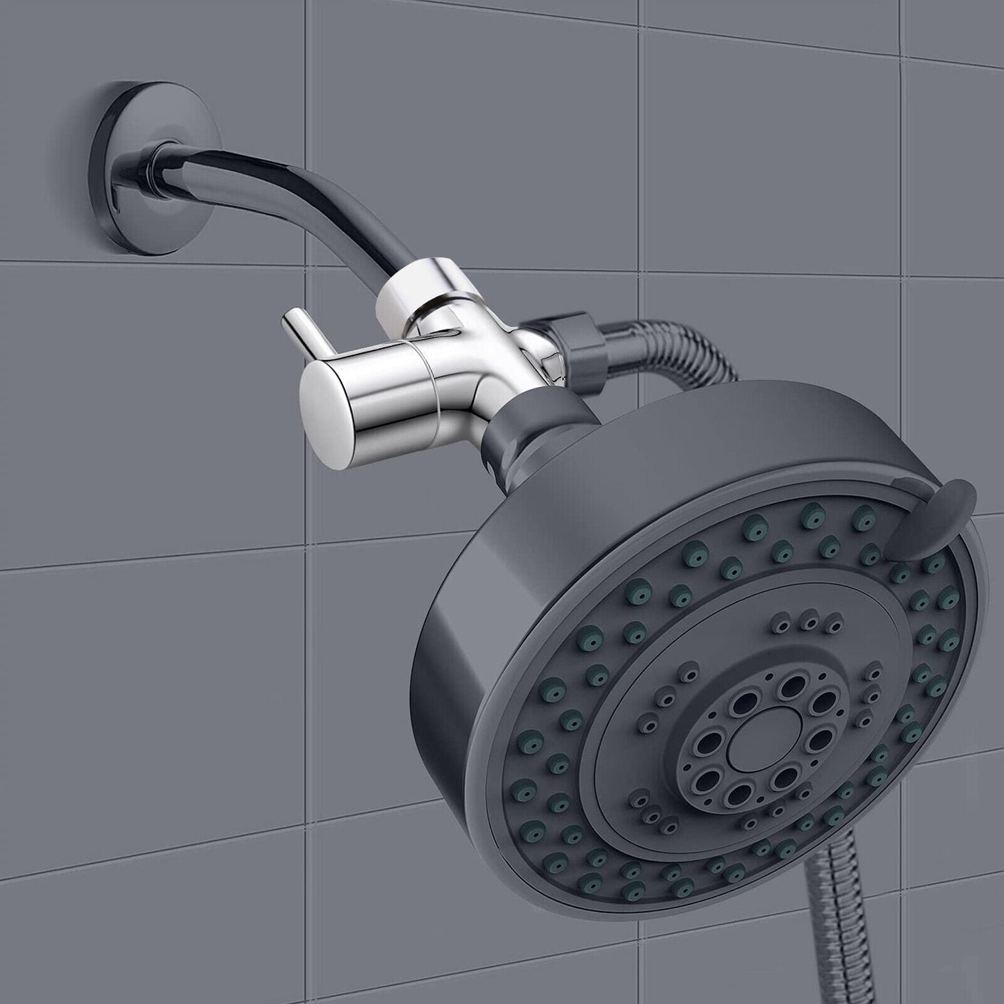 3 Way T-Adapter Chrome for Shower Head Arm Mount Diverter Valve Splitter G1/2"