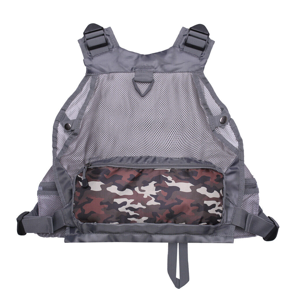 Fly Fishing Mesh Vest General Size Adjustable Mutil-Pocket Breathable Vest