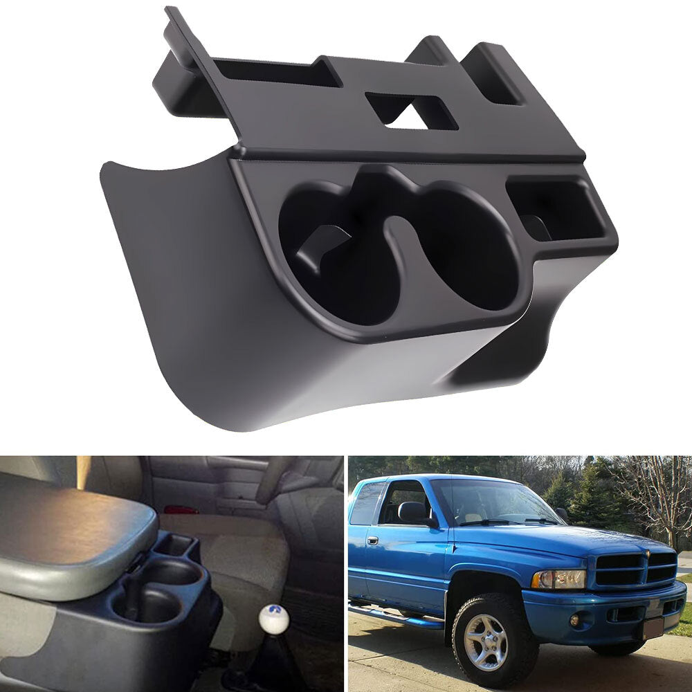 Center Console Cup Holder Matte Black Fit for 1999-2001 Dodge Ram 1500 2500 3500 