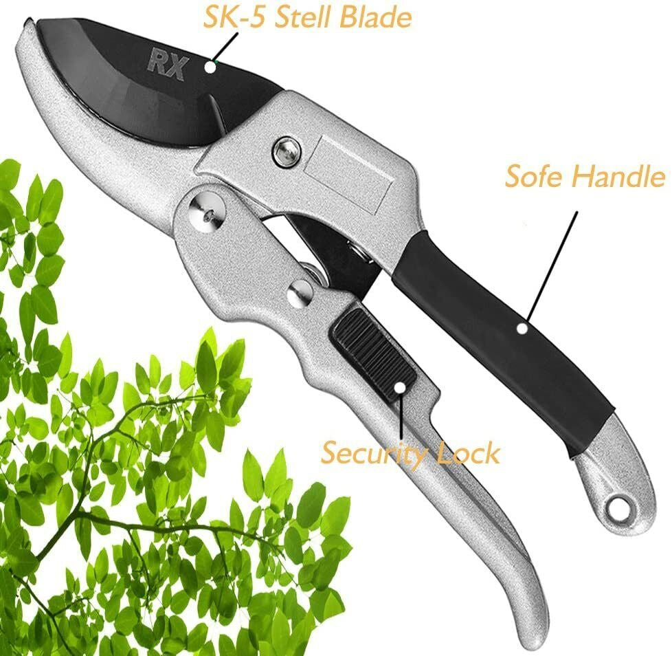 Professional Steel Pruning Shears Anvil Hand Pruners, Garden Clippers