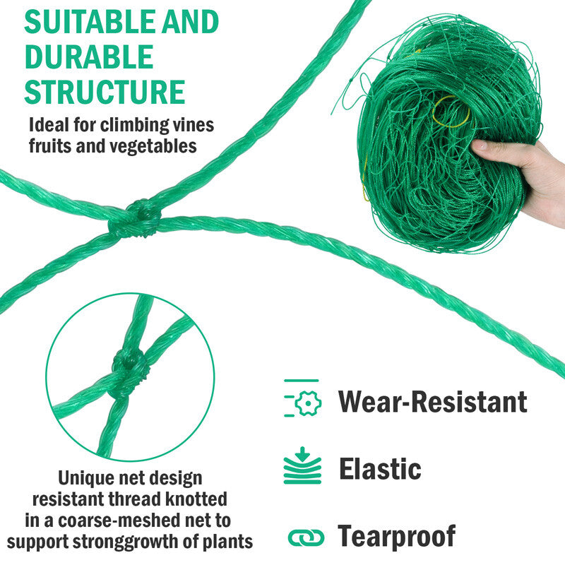 6/50Ft Garden Plant Trellis Netting Heavy Duty Mesh Netting for Climbing Plants