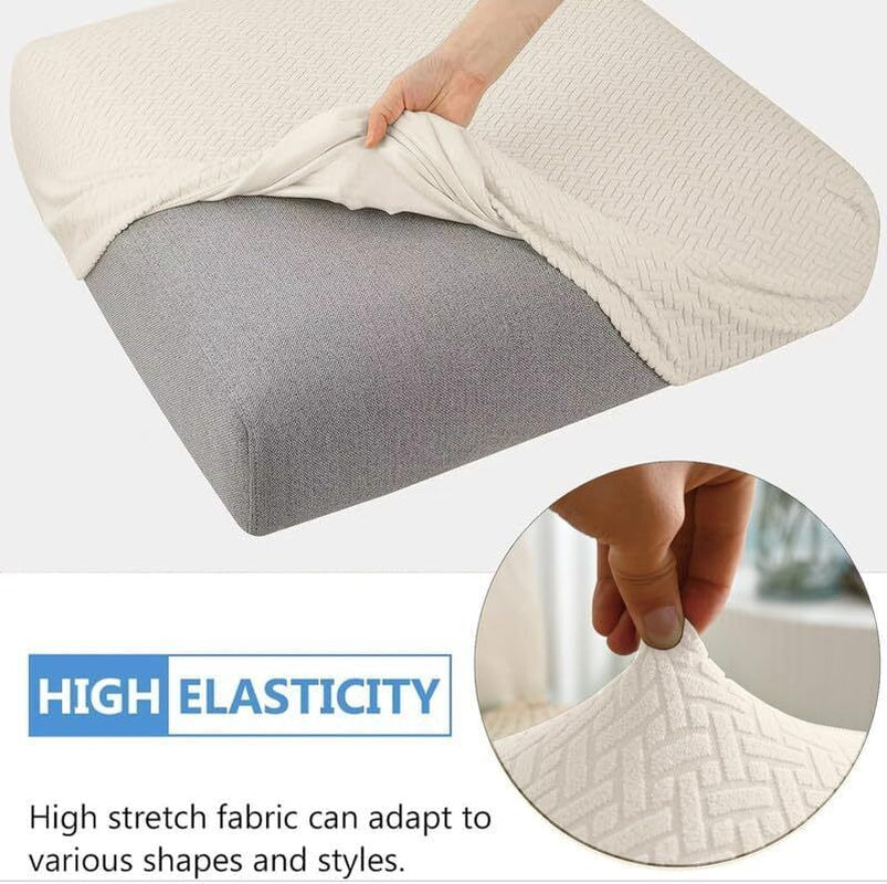 2pcs 100% Waterproof Patio Stretch Sofa Cushion Covers Outdoor Chair Cushion Covers