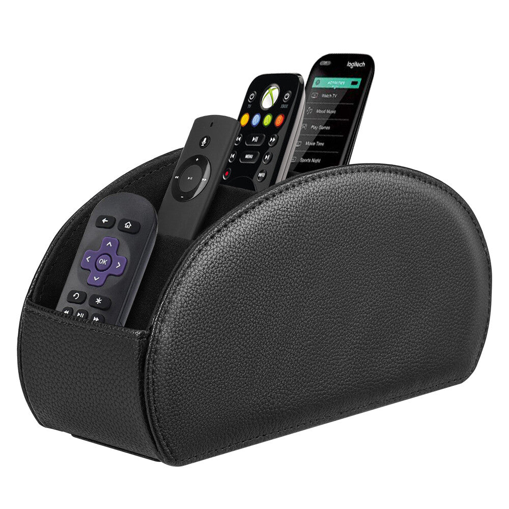5 Compartments Black Remote Control Holder TV Remote Caddy Desktop Organizer