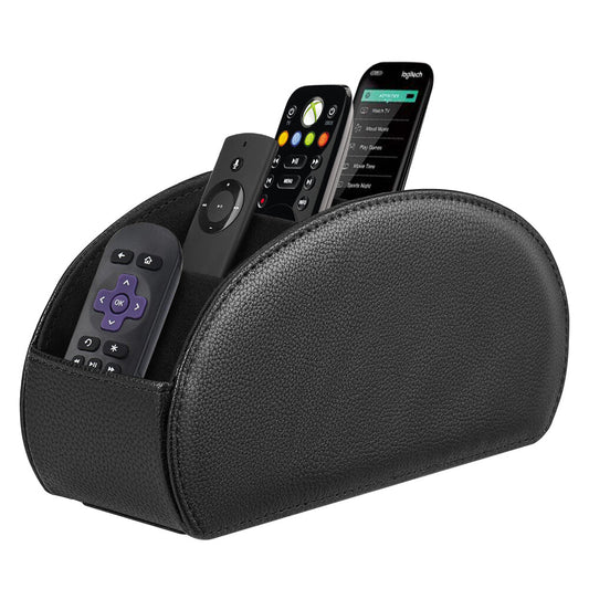 5 Compartments Black Remote Control Holder TV Remote Caddy Desktop Organizer