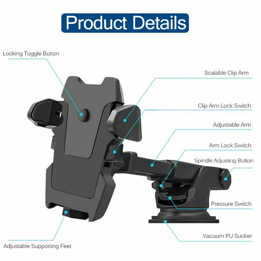 360° Car Windshield Mount Holder Stand for Iphone Samsung Mobile Cell Phone GPS