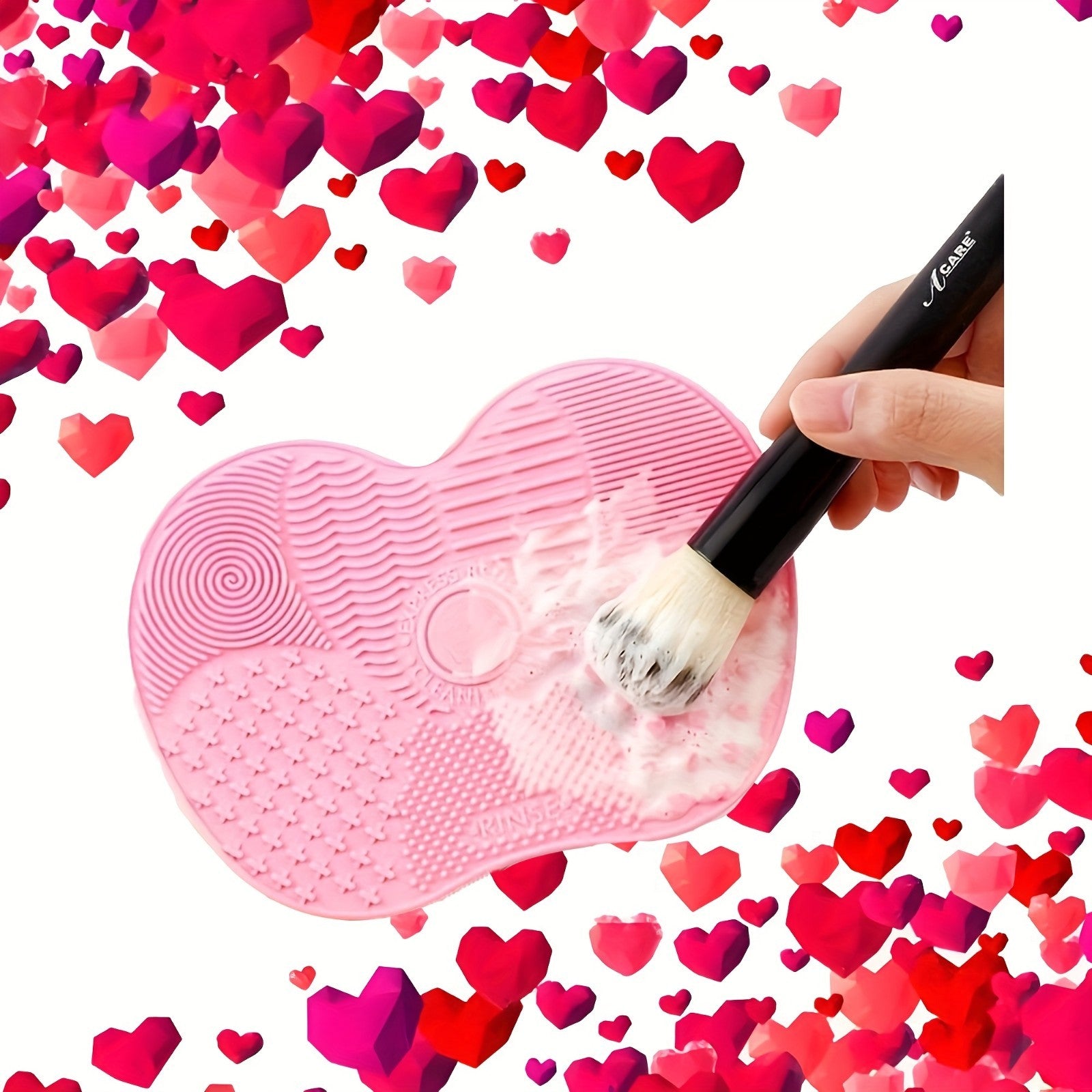 Silicone Makeup Brush Cleaning Pad: Reusable, Portable Cleaning Tool