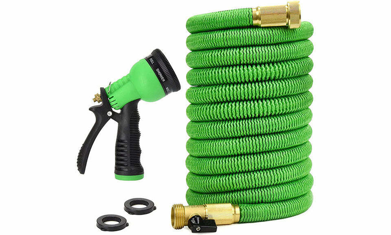 Expandable Flexible Garden Water Hose W Spray Nozzle 25, 50, 75, 100Ft