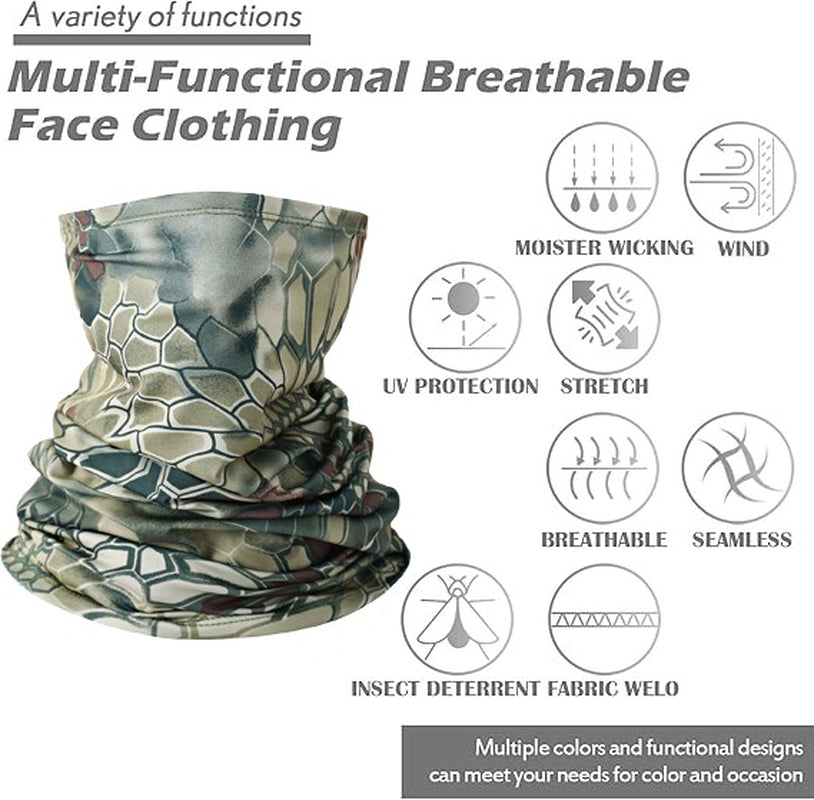 4Pcs UV Protection Cooling Neck Gaiter Face Mask Scarf Windproof Neck Bandana