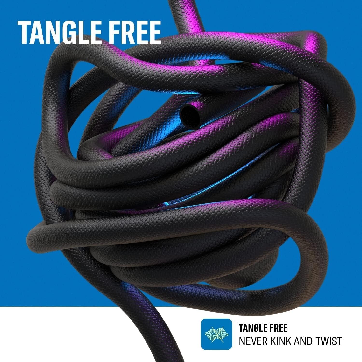 50FT Garden Hose with Sprayer Custom Length No Kink Leakproof Sprayer
