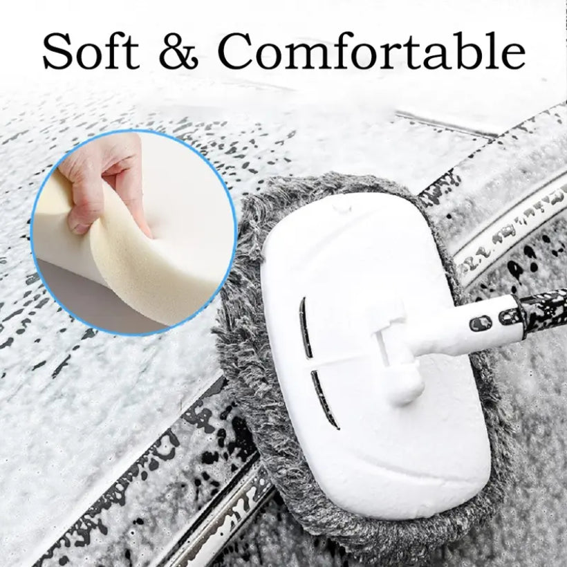 Microfiber Car Wash Brush Cleaning Mop Auto Truck 47 Long Handle Extension