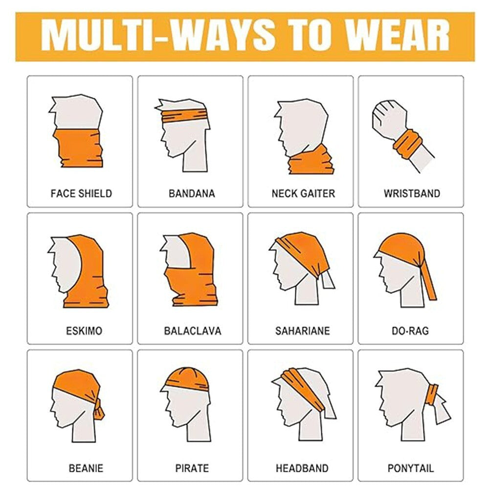 6 PCS UV Protection Cooling Neck Gaiter Face Mask Scarf Windproof Bandana Cover