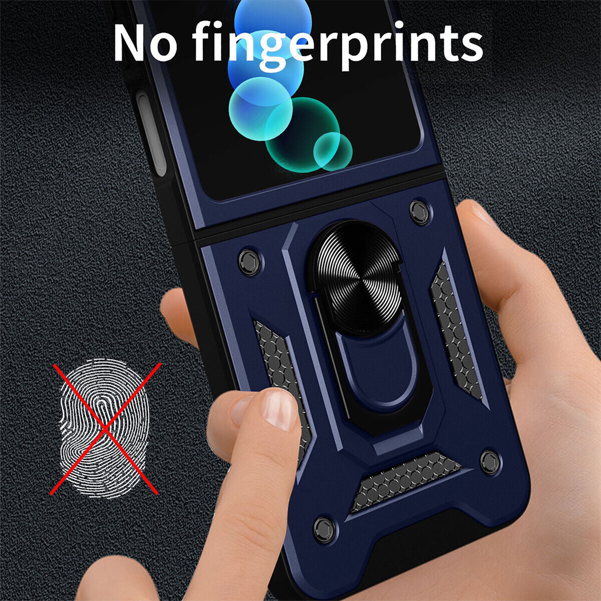 Shockproof Case For Samsung Galaxy Z Flip6 Flip5 4 Case Shockproof Stand Slide Camera Ring Cover