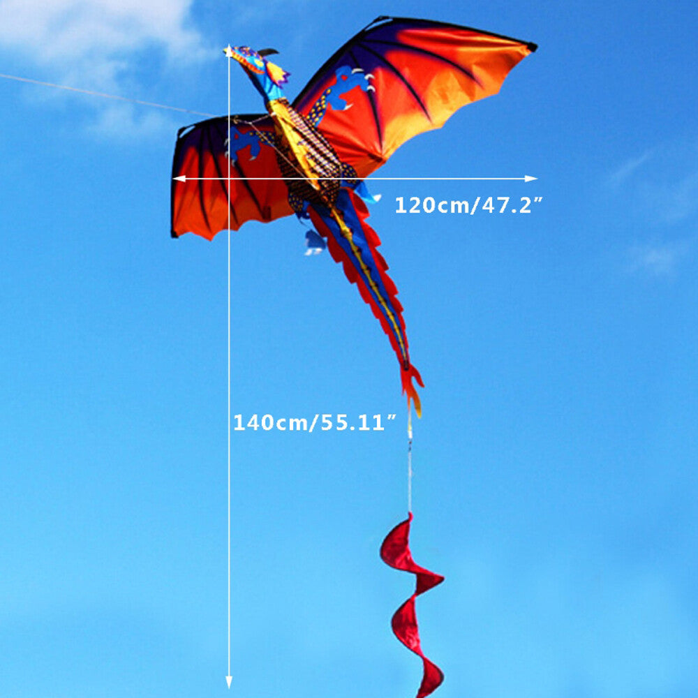 3D Dragon Single Line Kite for Adult Kids Classical Sports Outdoor Easy to Fly