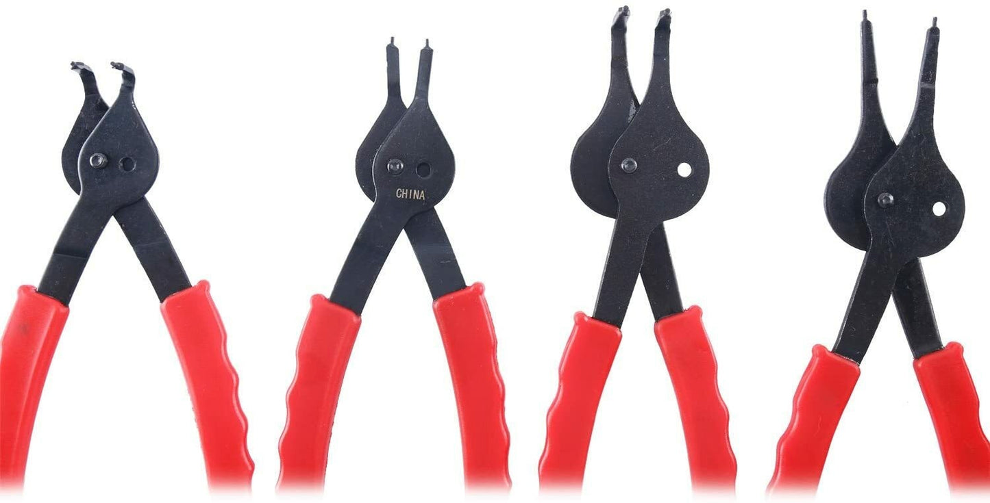  Heavy Duty 11Pcs Circlip Snap Ring Pliers Set Heat Treated Steel Vinyl Handles