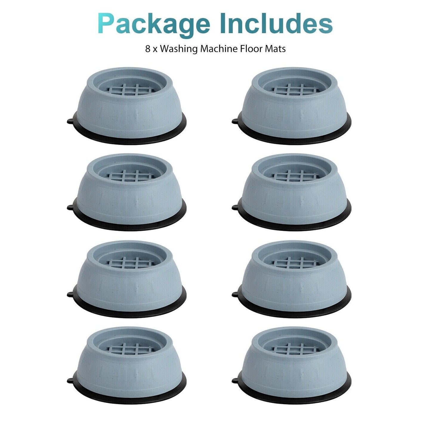 8PCS anti Vibration Washing Machine Support Anti-Slip Rubber Feet Base Pads Mat