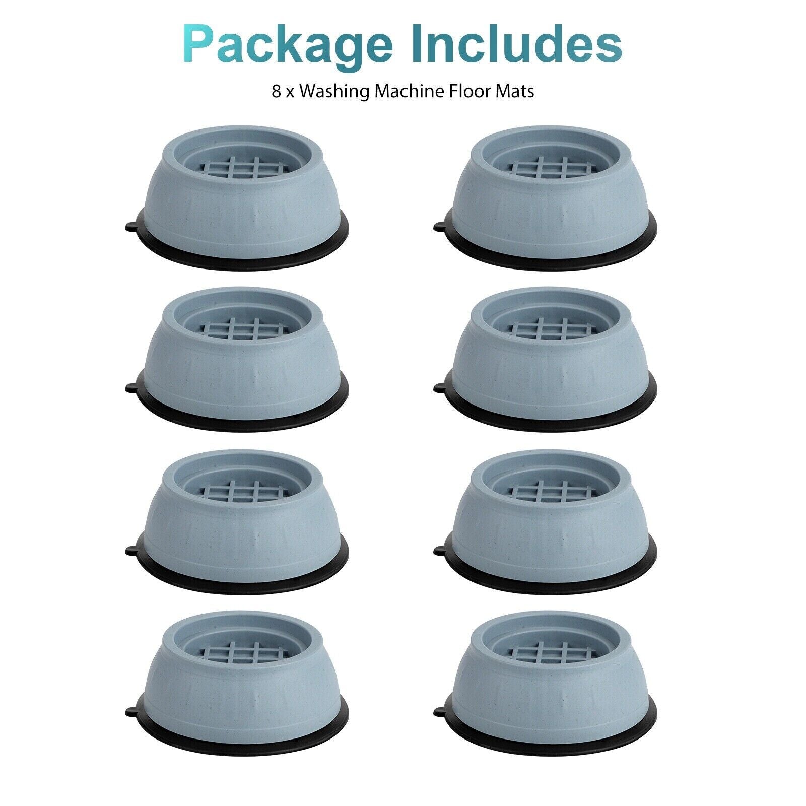 8PCS anti Vibration Washing Machine Support Anti-Slip Rubber Feet Base Pads Mat